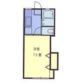 ハッピーハウス 2階 １Kの間取り図