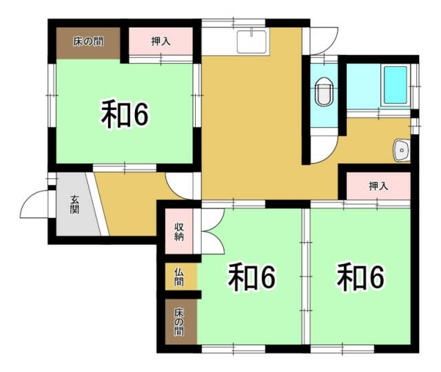 Takamatsu City, Kagawa-cho Kawahigashikami, single-story house, 3DK &mdash; photo 1