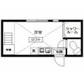 アーバンプレイス早稲田Ⅵ ２０１ ワンルームの間取り図