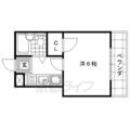 ハイツブルーム ２０６ １Kの間取り図