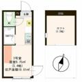 セレストテラス十条 1階 ワンルームの間取り図