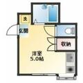 豊島区 西池袋３丁目（池袋駅） 2階 ワンルームの間取り図