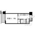 京都市上京区 丸太町通土屋町西入中務町（二条駅） 3階 １Kの間取り図