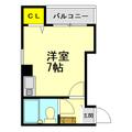 神戸市中央区 生田町４丁目（新神戸駅） 6階 ワンルームの間取り図