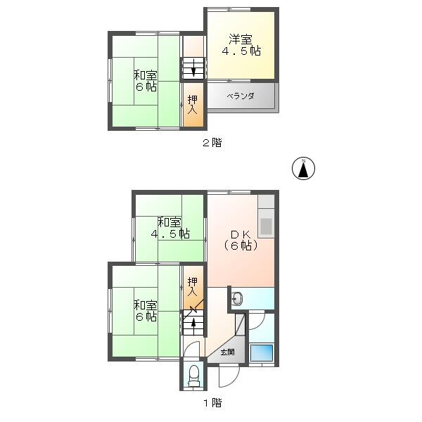 Kurashiki City, Matsue 4-chome (Mizushima Station), 2-story building, 4DK &mdash; photo 1