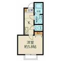 アーブルヴェール ２０２ １Kの間取り図