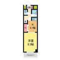 ＡＵＢＥ９１８ ５０３ １Kの間取り図