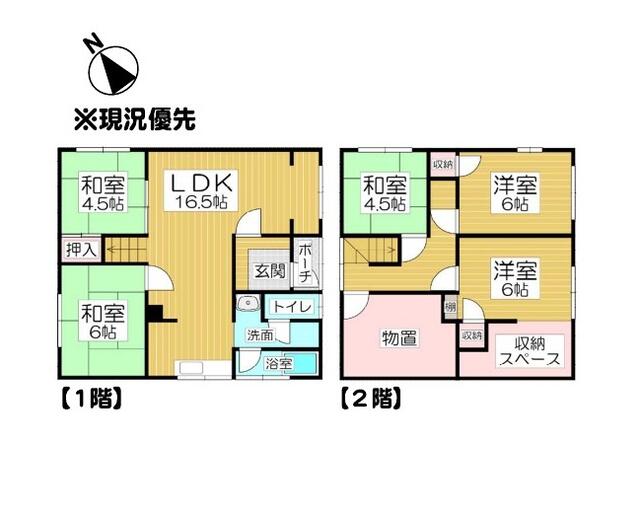 小樽市 赤岩2丁目(小樽駅) 2階建 5SLDK 2