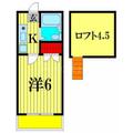 松戸市 栗山（矢切駅） 1階 １Kの間取り図