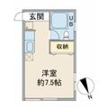 上野アパートメント ２０３ ワンルームの間取り図