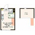板橋区 富士見町（板橋本町駅） 2階 ワンルームの間取り図