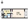 シルクシティ花・紫明 ２０８ １Kの間取り図