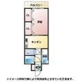 ダイアパレス水前寺スポーツパーク 4階 １DKの間取り図