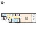 京都市上京区 一条通千本西入烏丸町（北野白梅町駅） 4階 １Kの間取り図