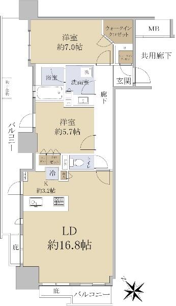 中古物件 19階 2ldk 75 15 南西 シティタワー上尾駅前 マンションノート