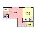 大城ハイツ３・３ ２０１ １DKの間取り図