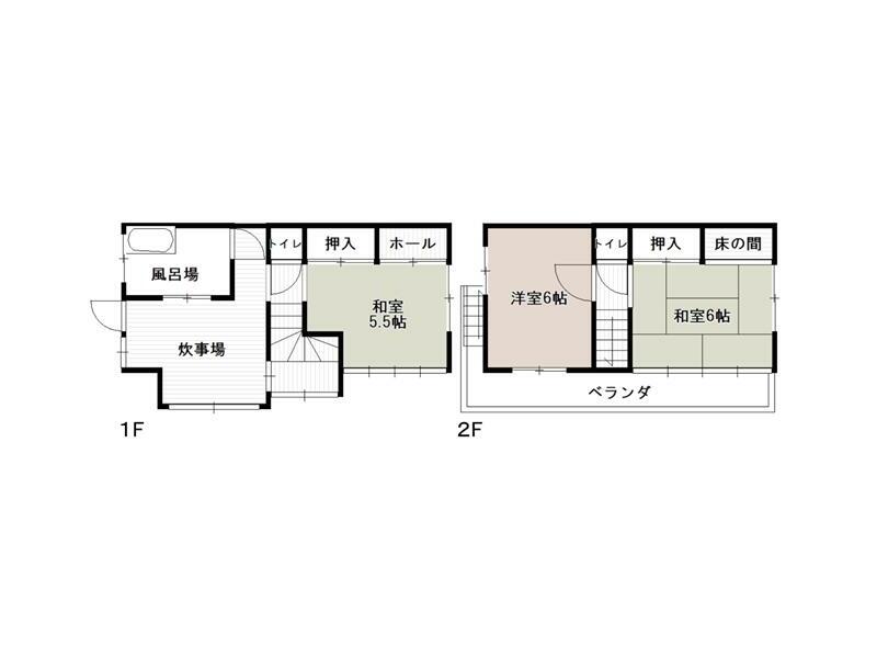 2-story building, 3DK, 1-chome, Yoshiura Shinmachi, Kure City (Yoshiura Station)