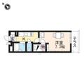 彦根市 後三条町（ひこね芹川駅） 1階 １Kの間取り図