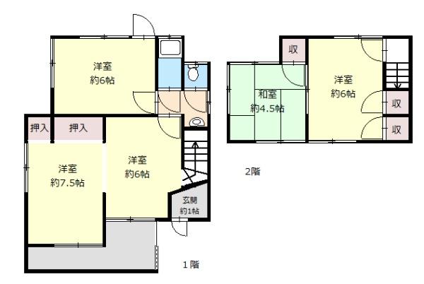 2-chome, Ouidono, Tarumi-ku, Kobe City (near Takinochaya Station) 2-story building, 4DK &mdash; photo 1