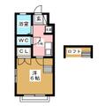ワセダエノキハウスⅡ 1階 １Kの間取り図
