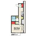 シャンテ ４０１ １Kの間取り図