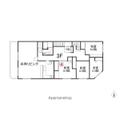 高田ビル 3階 ワンルームの間取り図