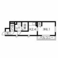 西宮市 薬師町（門戸厄神駅） 2階 １Kの間取り図