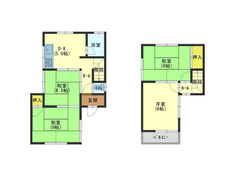 Wakayama city, Arimoto (Kii-Nakanojima station) 2F 4DK

1.9 million yen