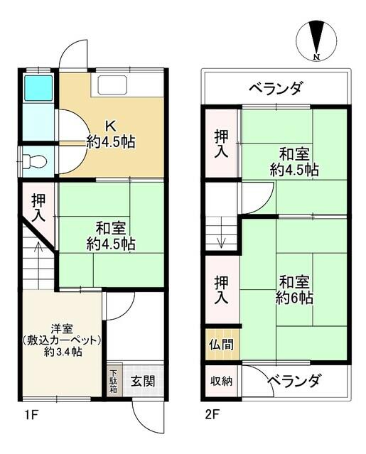 9-chome, Sumidoyata, Higashisumiyoshi-ku, Osaka City (near Kireuriwari Station) 2-story building, 4K &mdash; photo 1