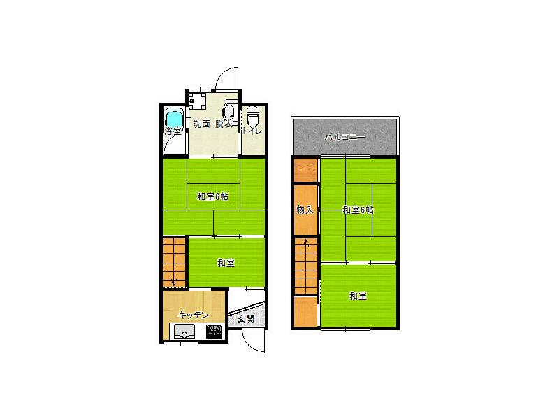 Higashiosaka City, Miyuki Town (Hyotan-yama Station) 2-story 4K