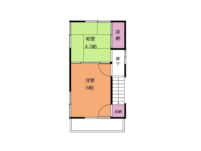 Hira Town, Sasebo City (Sasebo Chuo Station), 2-story building, 6DK