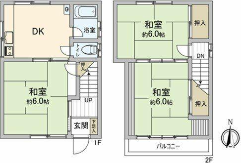 Kanzaki-cho, Amagasaki City (Sonoda Station) 2-story building, 3DK &mdash; photo 1