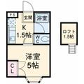 ストロベリーハイム ２０３ １Kの間取り図