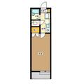Ｌａ　ｅｓｔ　Ｍａｉｓｏｎ １０２ １Kの間取り図