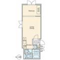 新宿区 上落合１丁目（落合駅） 2階 １DKの間取り図