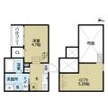 名古屋市西区 城西４丁目（浄心駅） 2階 １Kの間取り図