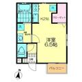 羽田さくらハイツ 2階 １Kの間取り図