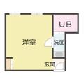 高沢パークヒルズ 305号 ワンルームの間取り図