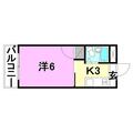 レ・セーナ中一万 ４０３ １Kの間取り図