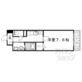 京都市右京区 西院東淳和院町（西院駅） 7階 １Kの間取り図