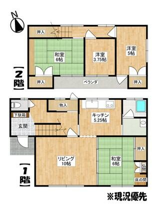 滝川市 扇町3丁目(滝川駅) 2階建 4LDK 2