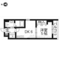 京都市下京区 七条通猪熊東入西八百屋町（京都駅） 2階 １DKの間取り図