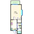 ディライトハイムＡ 301 １Kの間取り図