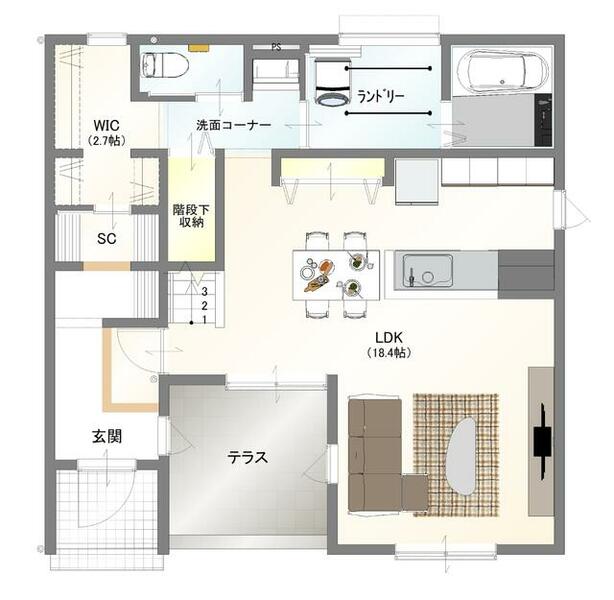 大分市 大字佐野（大在駅） 2階建 ３ＳＬＤＫ