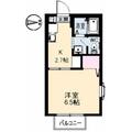 岡山市北区 津倉町２丁目（備前三門駅） 2階 １Kの間取り図