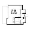 マリーベル京都堀川ウインドア 8階 ワンルームの間取り図