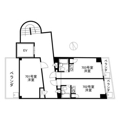 募集間取りは７０２号室になります。