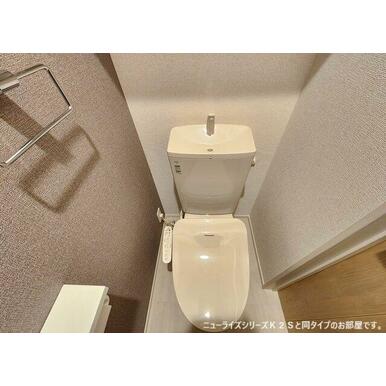 落ち着いた色調のトイレです
