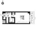パラドール西院ＰＡＲＴ２ ６０９ １Kの間取り図