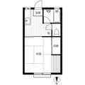 フジハイツ１１号館 2階 １Kの間取り図